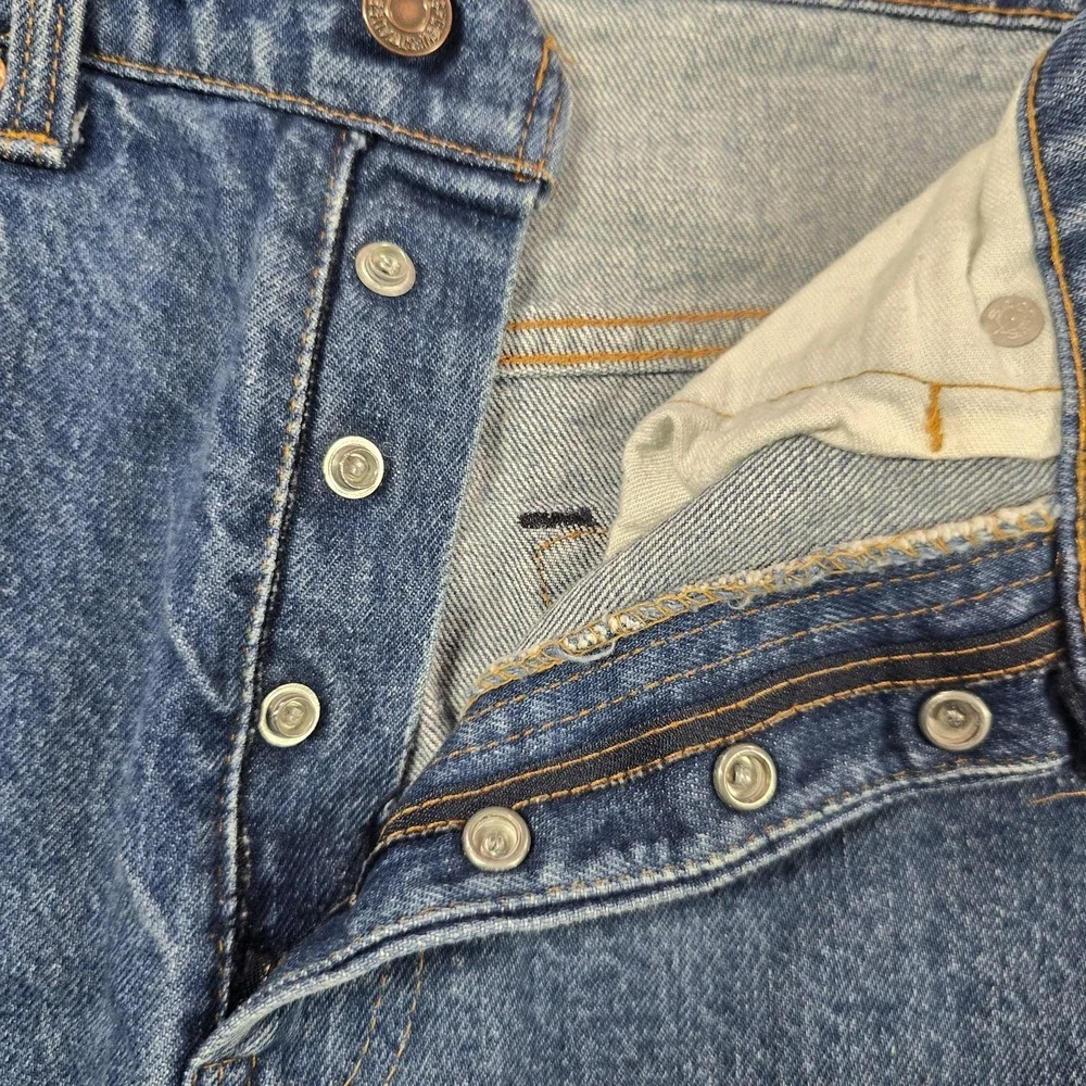 Vintage 80s Levi's 517 Jeans Mens 32x32 Blue‎ Bootcut USA Custom Snap Button Fly